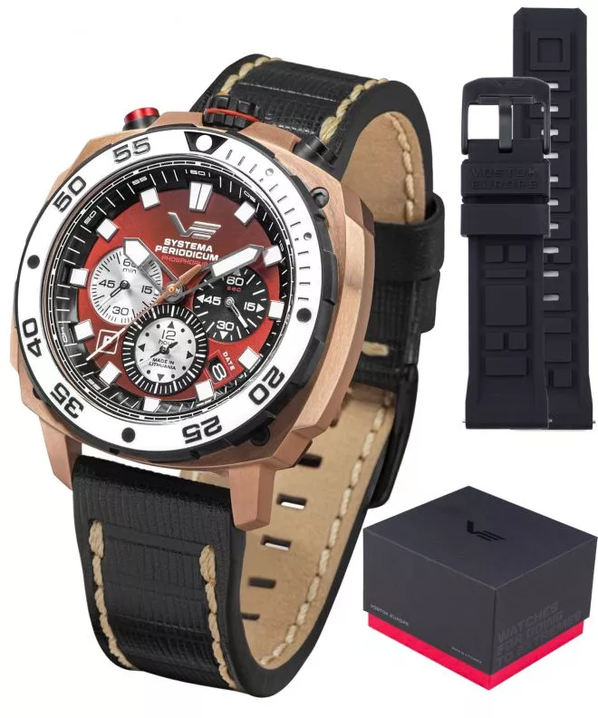 Zegarek męski Vostok Europe Systema Periodicum Phosphorus Chronograph SET Limited Edition VK67-650E724