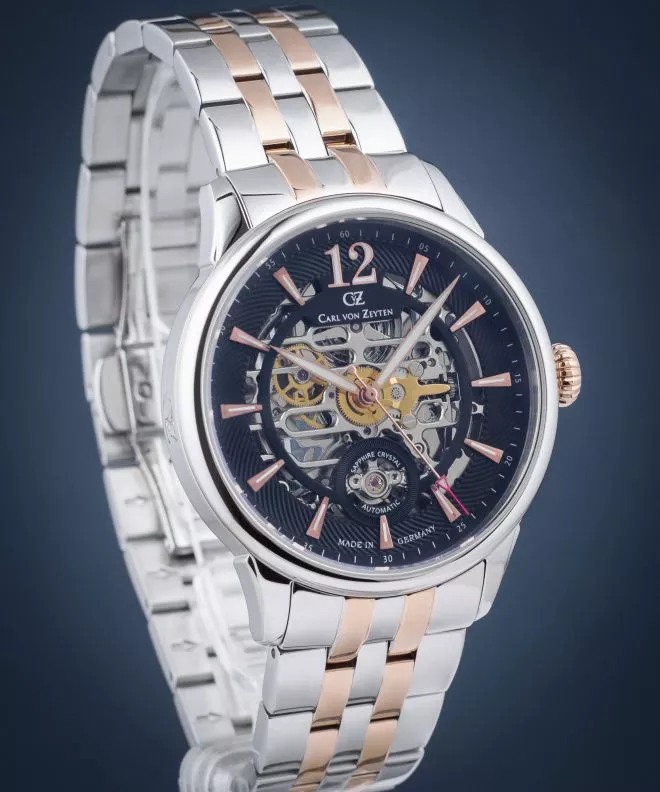 Zegarek męski Carl von Zeyten Schramberg Skeleton Automatic Limited Edition CVZ0080BKRM