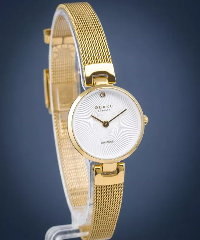 Zegarek damski Obaku Diamant Petite Gold V256SXGIMG