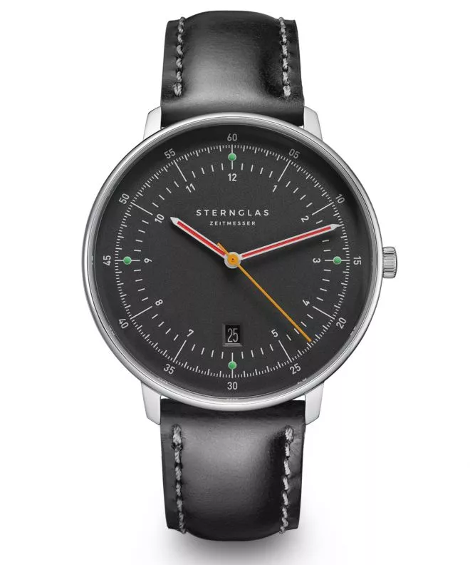 Zegarek męski Sternglas Hamburg Neugraphit Automatic S02-HH39-BR02