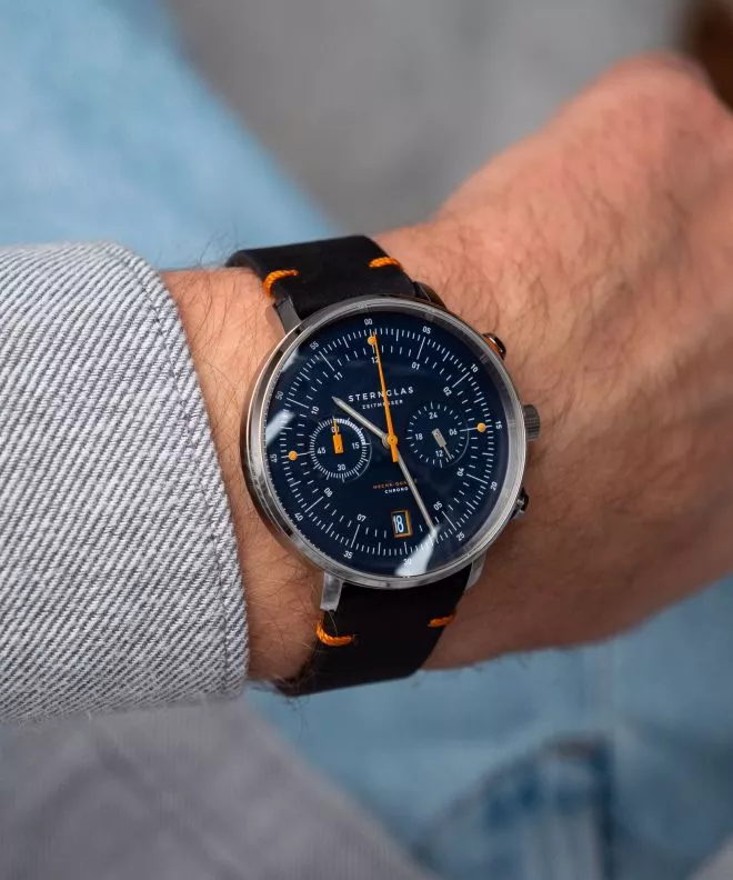Zegarek męski Sternglas Hamburg Ed Küstemm Chronograph S01-HC06-EB05
