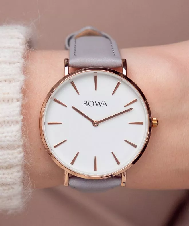 Zegarek BOWA New York Rose-Gold Grey 38 NY387-27-186L