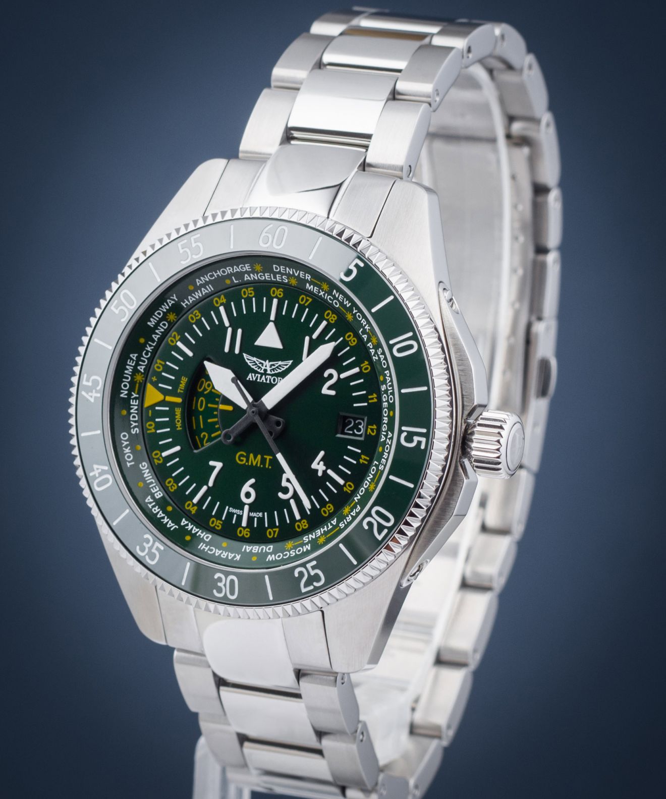 Aviator V.1.37.0.309.5 Zegarek Airacobra GMT • Zegarownia.pl