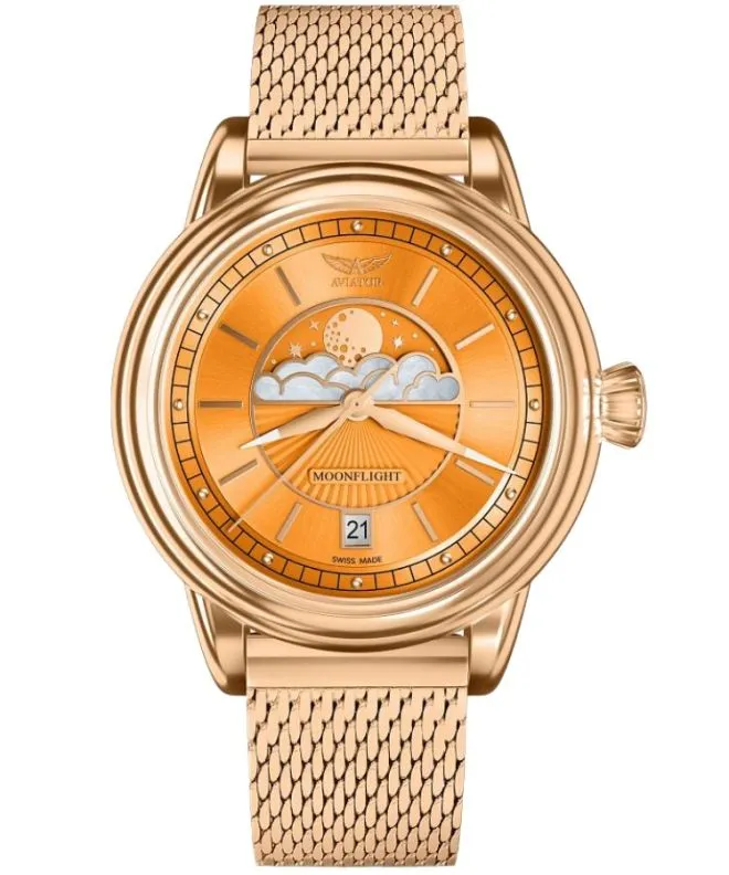 Zegarek damski Aviator Moonflight Orange Limited Edition V.1.33.2.422.5