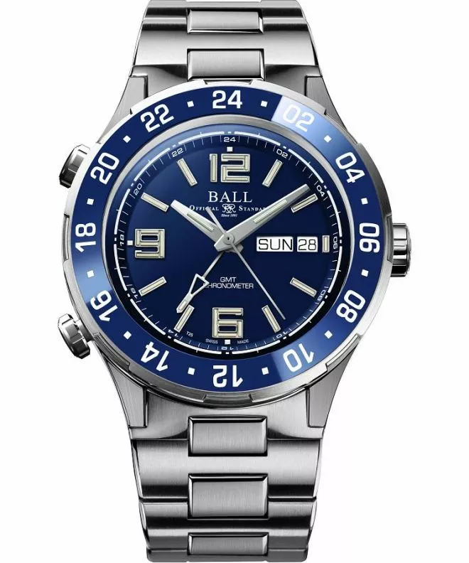 Zegarek męski Ball Roadmaster Marine GMT Automatic Titanium Chronograph Limited Edition DG3030B-S6CJ-BE