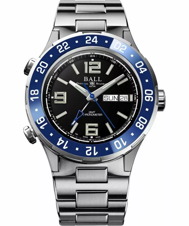 Zegarek męski Ball Roadmaster Marine GMT Automatic Titanium Chronograph Limited Edition DG3030B-S6CJ-BK