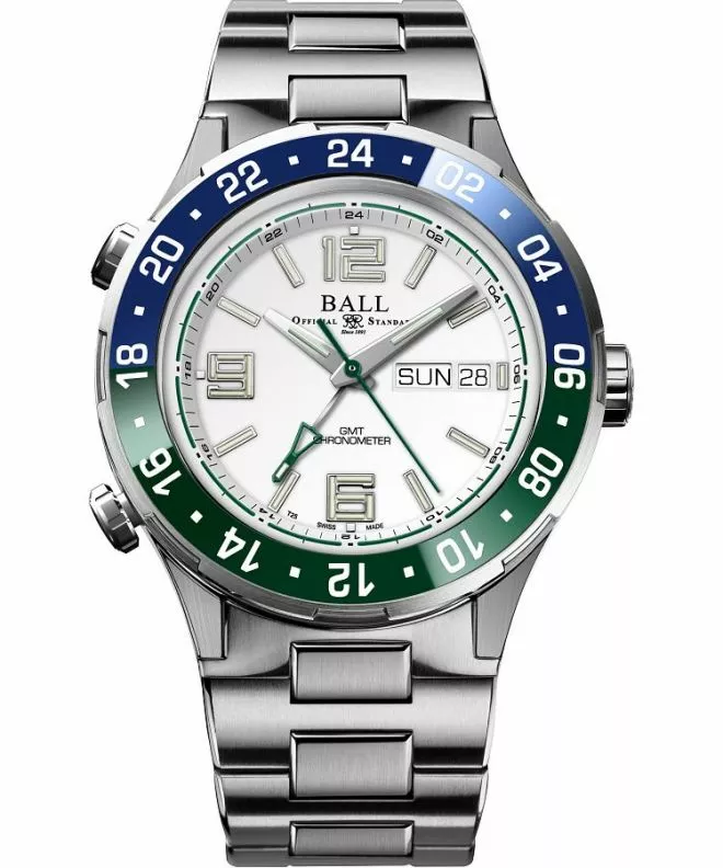 Zegarek męski Ball Roadmaster Marine GMT Automatic Titanium Chronograph Limited Edition DG3030B-S9CJ-WH