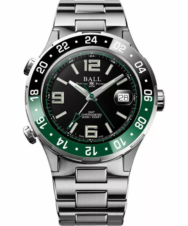 Zegarek męski Ball Roadmaster Pilot GMT Automatic Titanium Chronograph Limited Edition DG3038A-S3C-BK
