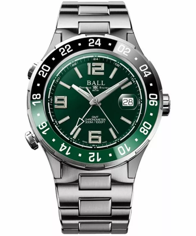 Zegarek męski Ball Roadmaster Pilot GMT Automatic Titanium Chronograph DG3038A-S3C-GR