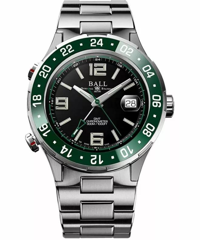 Zegarek męski Ball Roadmaster Pilot GMT Automatic Titanium Chronograph Limited Edition DG3038A-S7CJ-BK