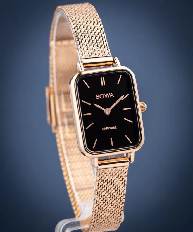 Zegarek damski BOWA Dubai Black Rose-Gold Mesh 20 DU207-17-107M