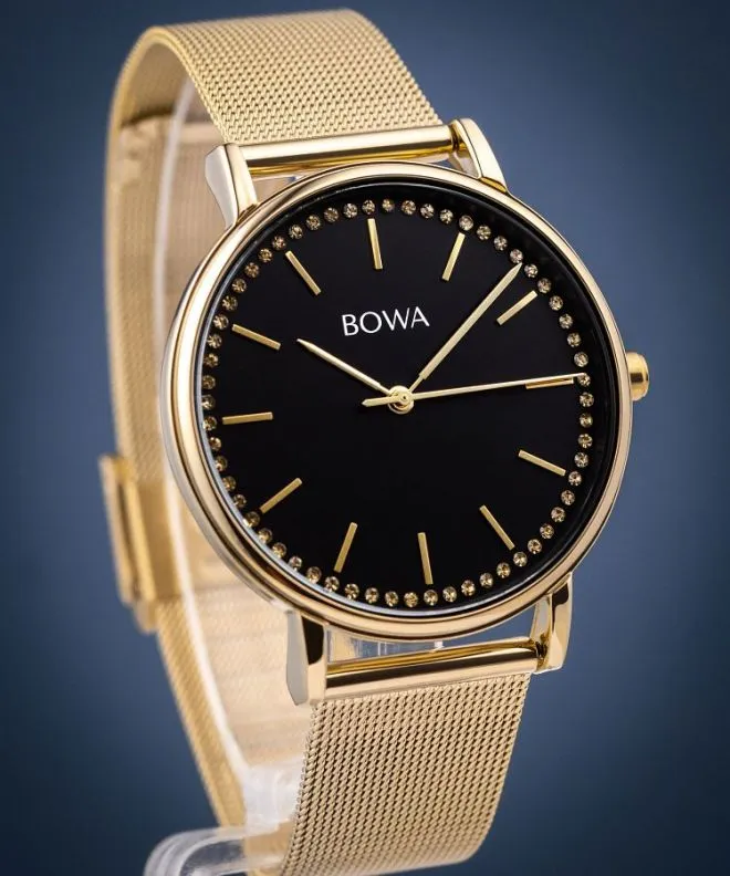 Zegarek BOWA Rio Black-Gold Mesh 38 RI384-14-184M