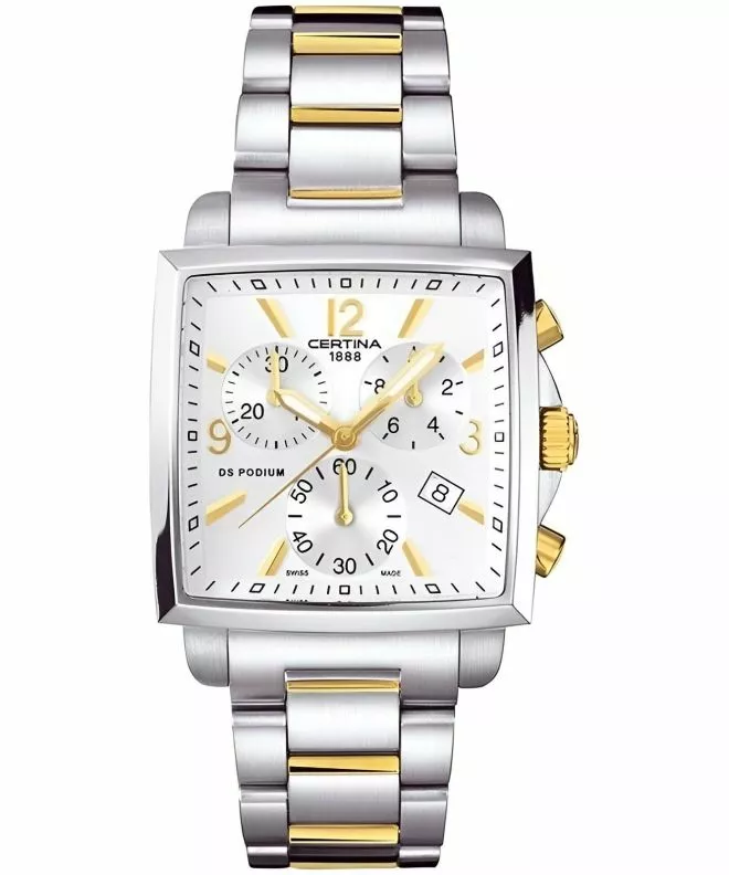 Zegarek damski Certina DS Podium Lady Square Chronograph C001.317.22.037.00 (C0013172203700)