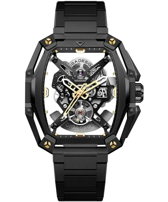 Zegarek męski Ciga Design Hunter Automatic Skeleton Z035-BB02-W1B