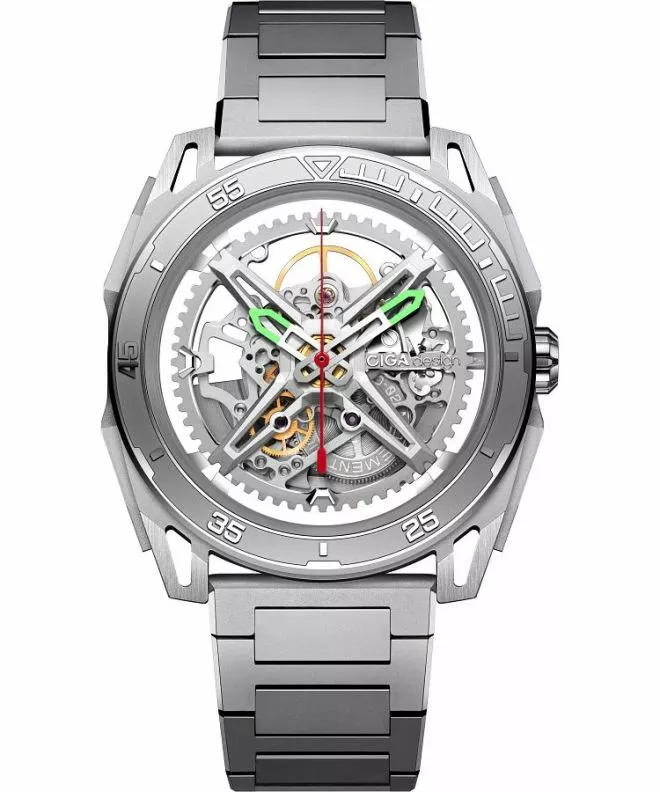 Zegarek męski Ciga Design Falcon Automatic Skeleton Z039-SS01-1S