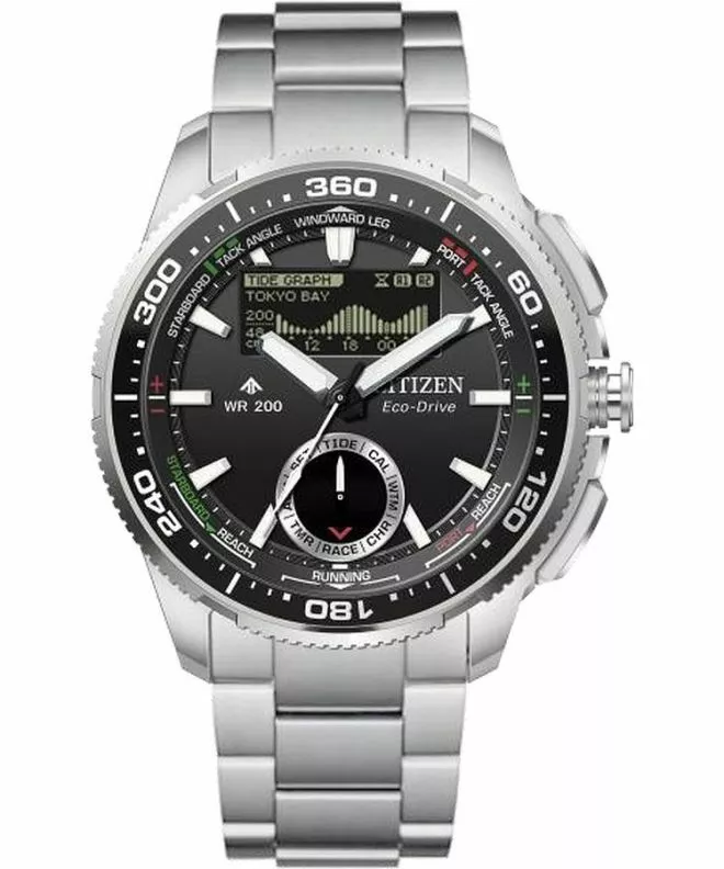 Zegarek męski Citizen Promaster Marine Wave Tracker Eco-Drive Chronograph JV3001-53E