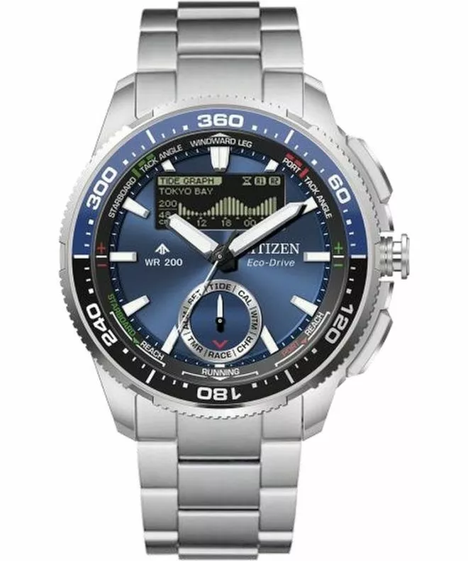 Zegarek męski Citizen Promaster Marine Wave Tracker Eco-Drive Chronograph JV3006-50L