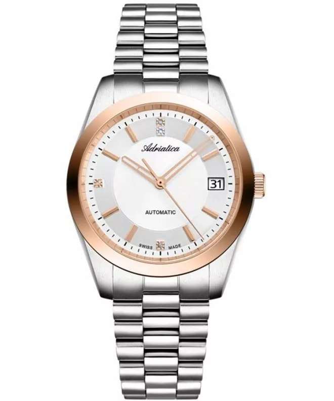 Zegarek damski Adriatica Classic Automatic Diamonds A3802.R113AD