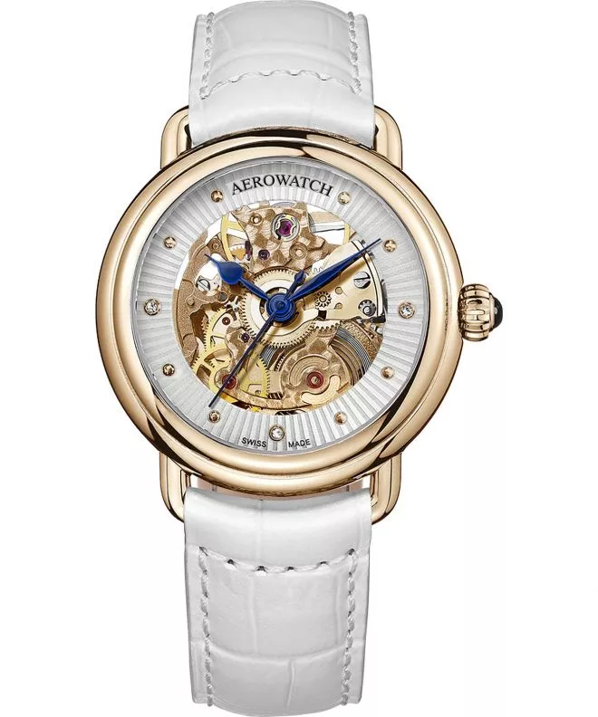 Zegarek damski Aerowatch 1942 Lady Automatic Skeleton 60960-RO19