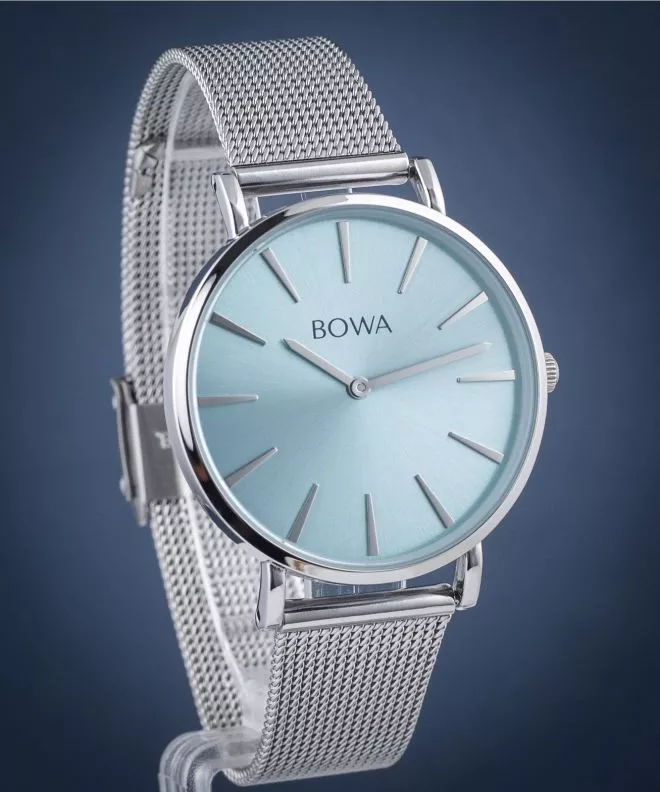 Zegarek damski BOWA New York Ice-Blue Silver Mesh 38 NY385-95-184M