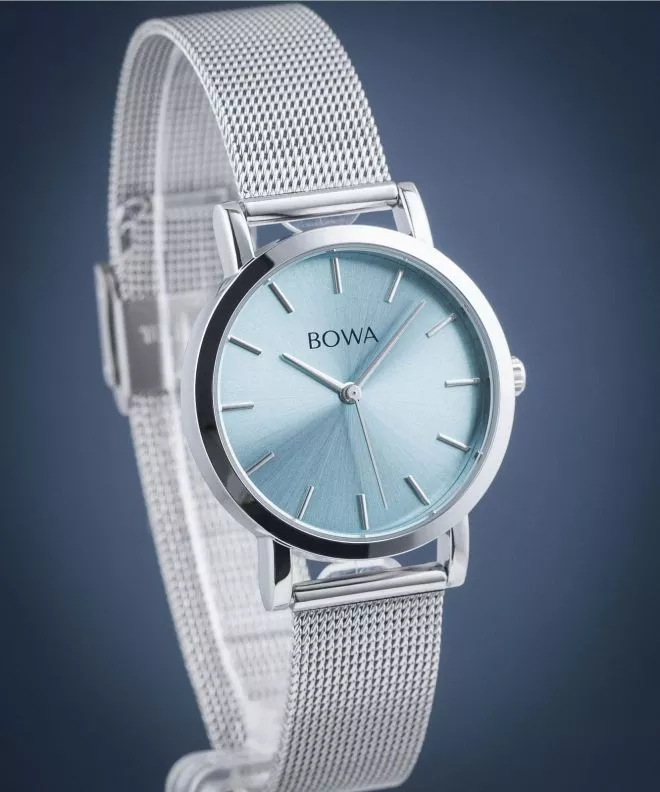 Zegarek damski BOWA Tokyo Ice-Blue Silver Mesh 33 TO335-95-165M