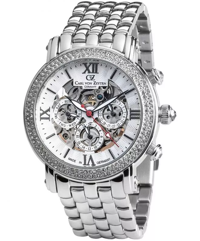 Zegarek damski Carl von Zeyten Kniebis Skeleton Automatic CVZ0062WHMS