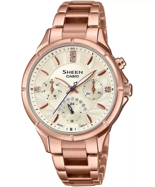 Zegarek damski Casio SHEEN Pink Gold SHE-3047PG-9AUER