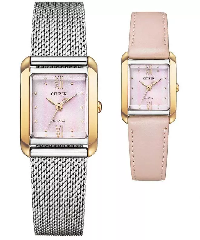Zegarek Damski Citizen Citizen L Sqaure Set Square Set EW5596-66X