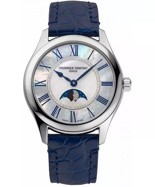 Zegarek damski Frederique Constant Classics Elegance Luna Moonphase Diamonds Automatic FC-331MPWND3B6