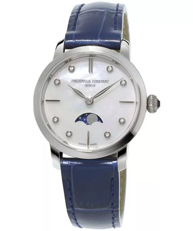 Zegarek damski Frederique Constant Slimline Moonphase FC-206MPWD1S6