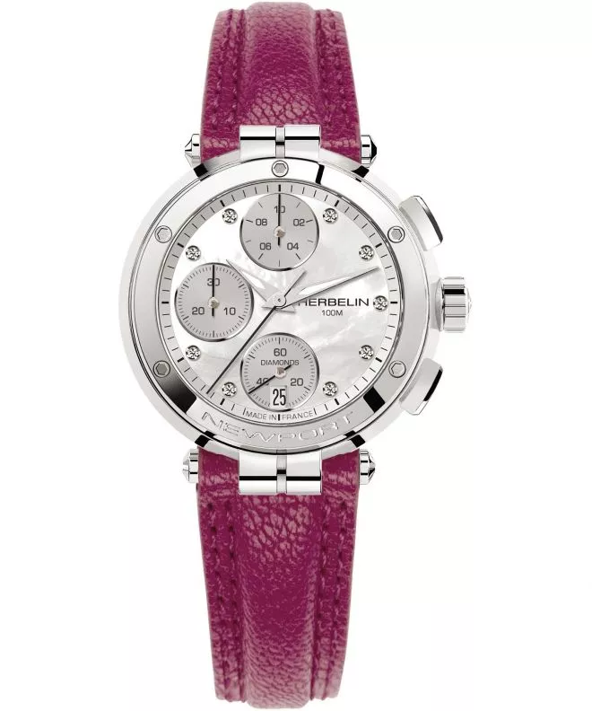 Zegarek damski Herbelin Newport Chronograph 35688AP89FU (35688/AP89FU)