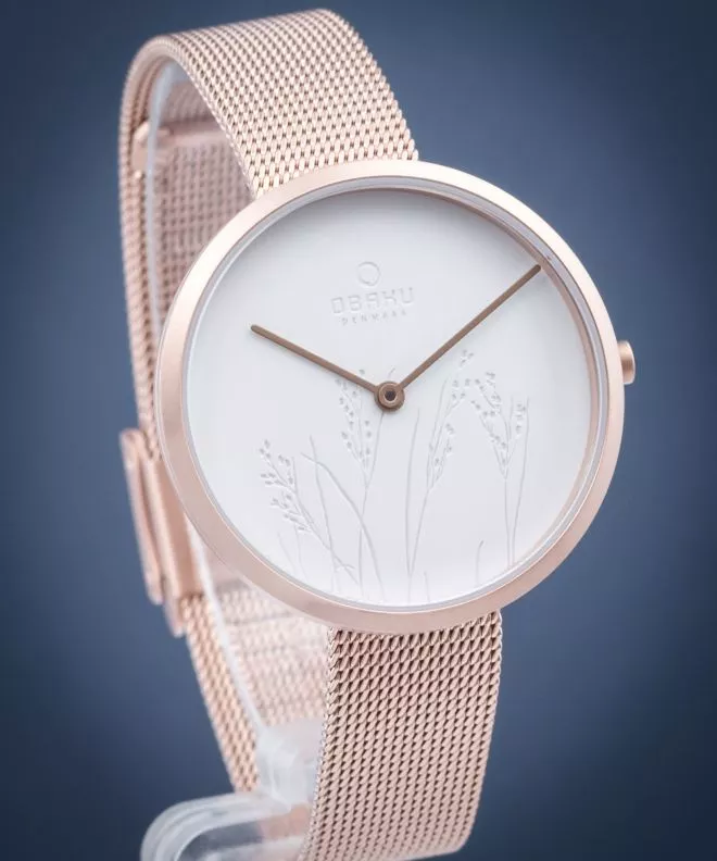 Zegarek damski Obaku Hassel Natur Rose  V219LXVHMV