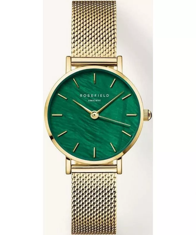 Zegarek damski Rosefield Small Edit Emerald Mesh SEEGMG-SE72