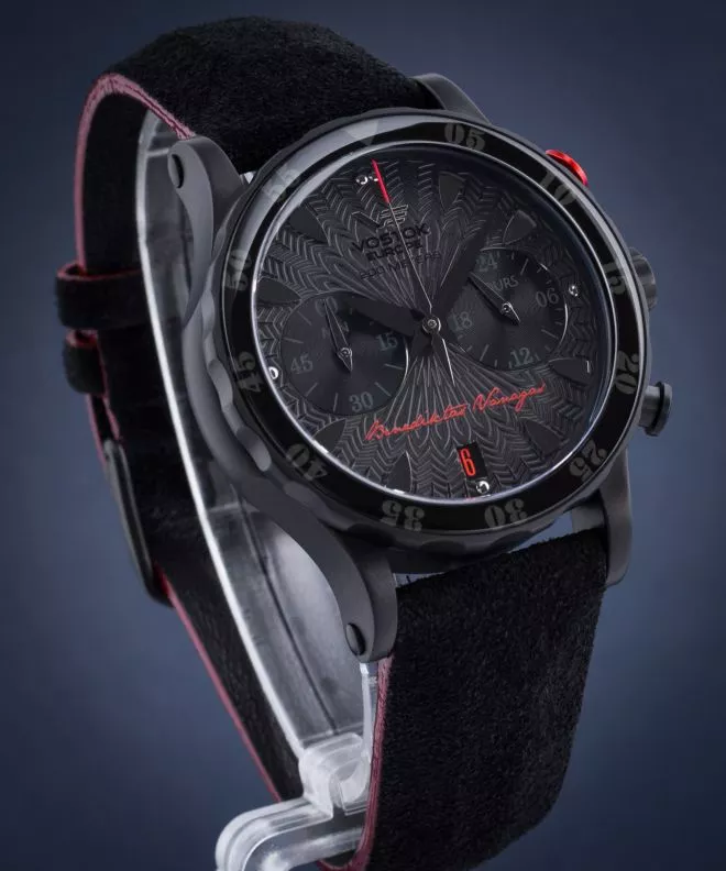 Zegarek damski Vostok Europe Benediktas Vanagas Black Edition Ladies Chronograph VK64-515C395