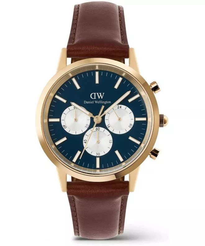 Zegarek męski Daniel Wellington Iconic St Mawes Arctic Panda Gold Chronograph DW00100875