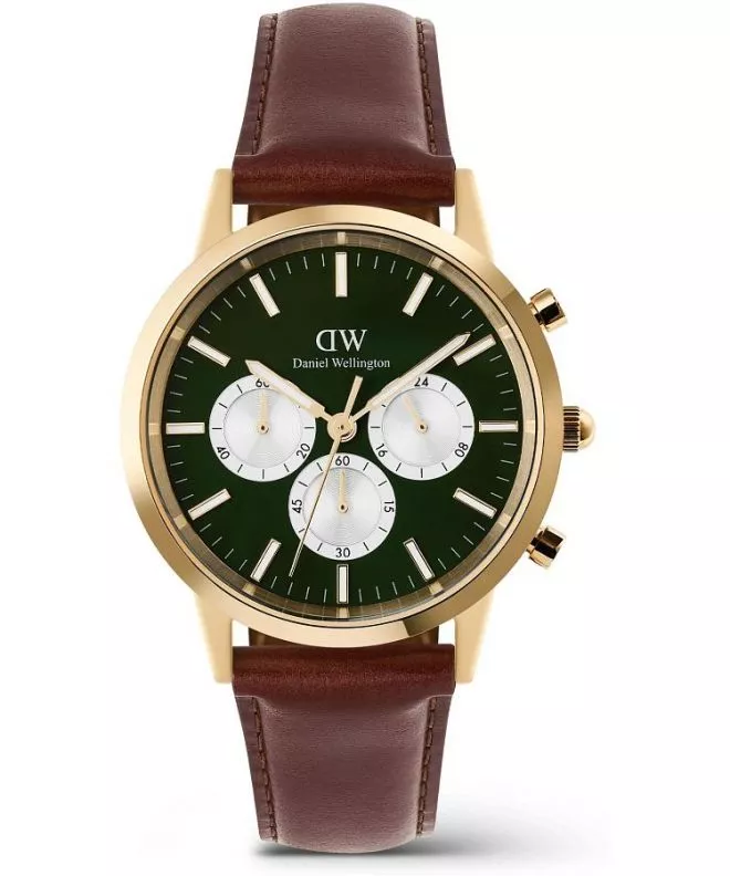Zegarek męski Daniel Wellington Iconic St Mawes Emerald Panda Gold Chronograph DW00100876