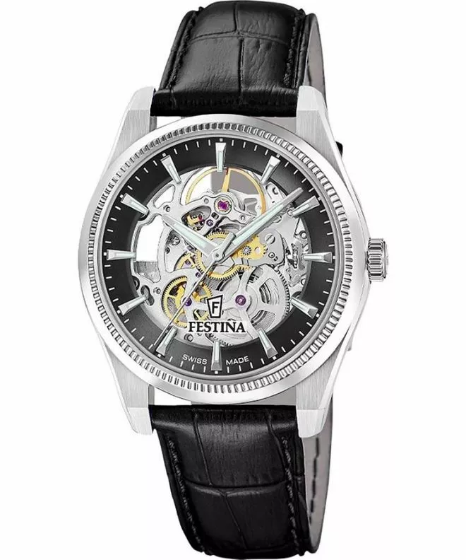 Zegarek męski Festina Classic Automatic Skeleton F20095-3