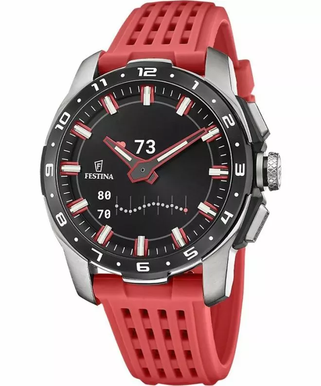 Zegarek Hybrydowy męski Festina Connected Full D Red Titanium F23305/4