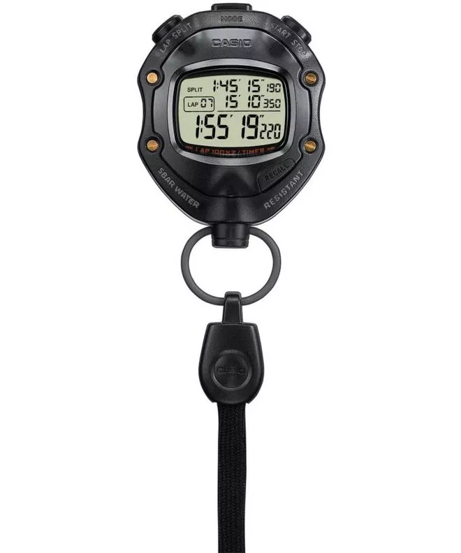 Zegarek kieszonkowy Casio Digital Black Stopwatch HS-80TW-1EF