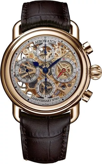 Zegarek męski Aerowatch 1942 Chrono Automatic 61901-R120-SQ