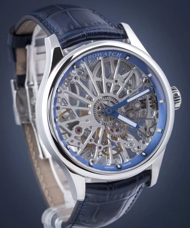 Zegarek męski Aerowatch Renaissance Skeleton Cobweb 50981-AA19