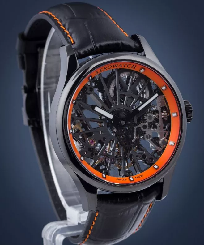 Zegarek męski Aerowatch Renaissance Skeleton Cobweb 50981-NO18