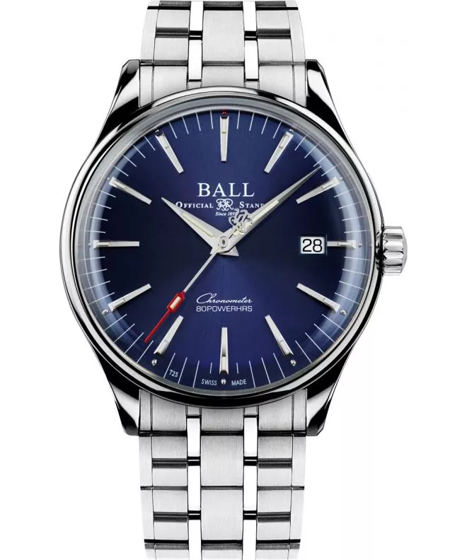 Zegarek męski Ball Trainmaster Manufacture 80 Hours Automatic Chronometer NM3280D-S1CJ-BE