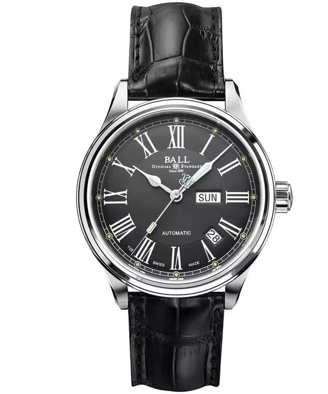 Zegarek męski Ball Trainmaster Roman Automatic NM1058D-L4J-GY