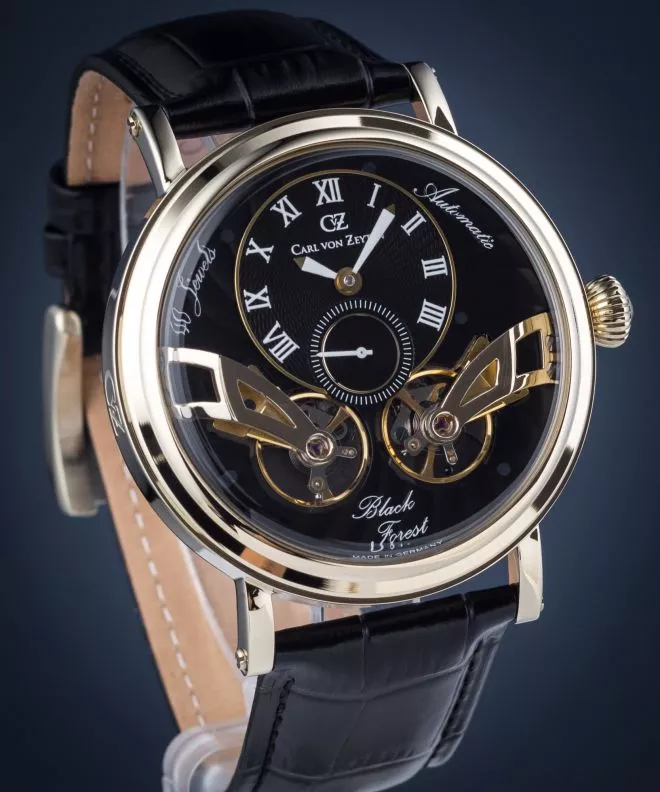 Zegarek męski Carl von Zeyten Black Forest Automatic  CVZ0017GBK