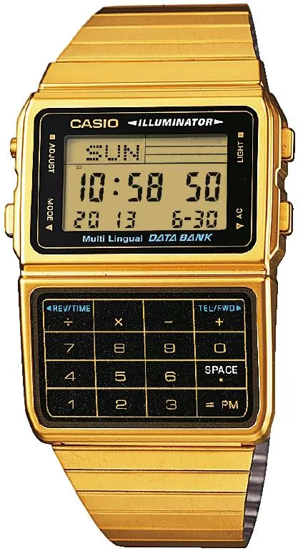 Casio DBC-611GE-1EF - Orologio Digitale Uomo/Donna Collezione Vintage, Con Illuminazione, Banca Dati 25 Numeri, Calcolatrice, Convertitore Valute, 10 Anni Batteria