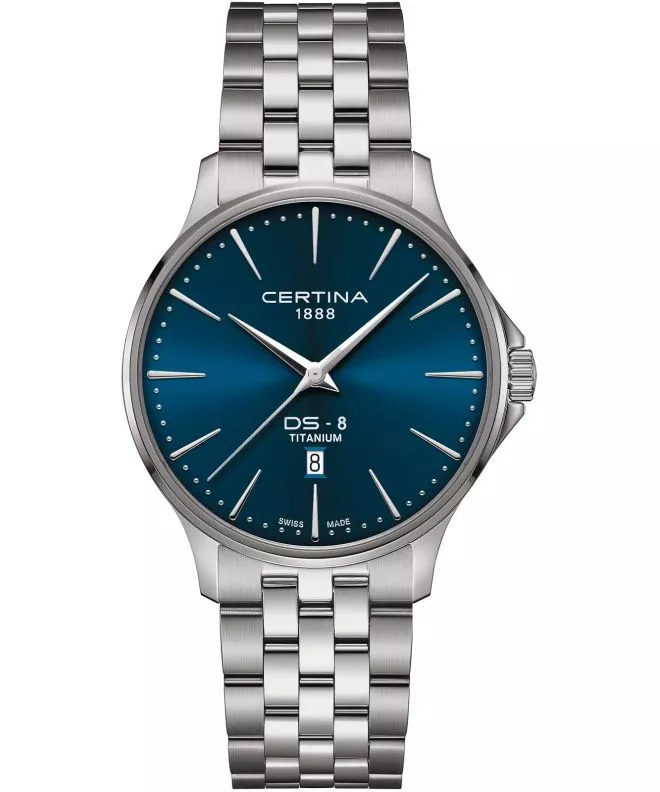 Zegarek męski Certina DS-8 Gent Titanium C045.410.44.041.00 (C0454104404100)