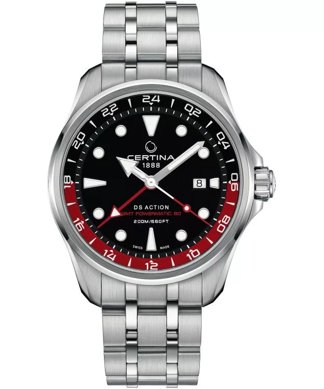 Zegarek męski Certina DS Action GMT Powermatic 80 C032.429.11.051.00 (C0324291105100)