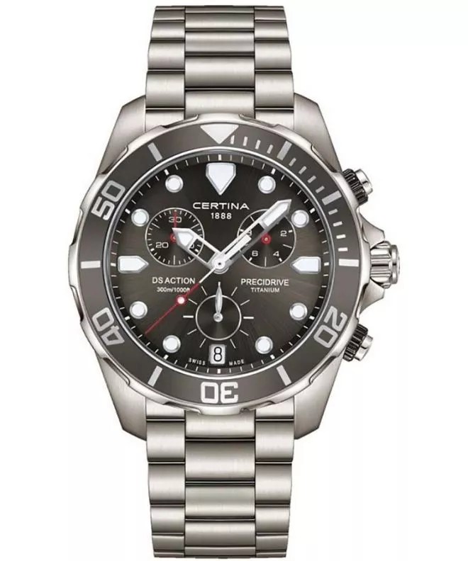 Zegarek męski Certina DS Action Precidrive Chronograph Titanium C032.417.44.081.00 (C0324174408100)