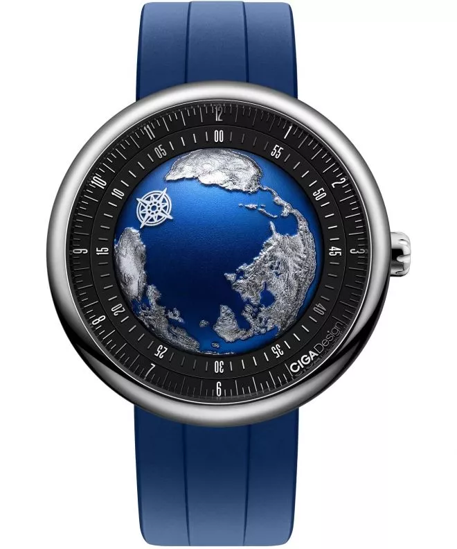 Zegarek męski Ciga Design U Series Blue Planet II Atlantic Titanium Automatic GPHG 2021 U039-TU01-W6U